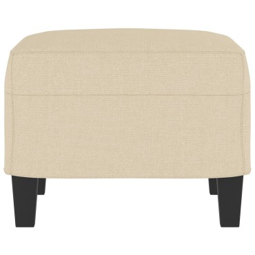 vidaXL Υποπόδιο Κρεμ 60x50x41cm Υφασμάτινο 1 τεμ.