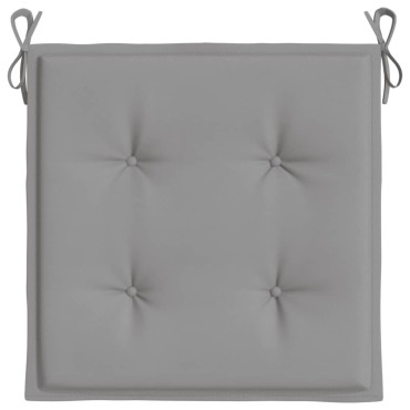 vidaXL Μαξιλάρια Καρέκλας Κήπου 6 τεμ. Γκρι 50x50x3cm Ύφασμα Oxford