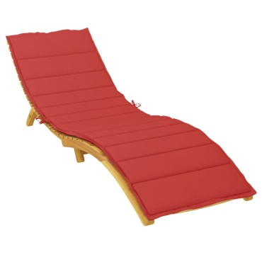 vidaXL Μαξιλάρι Ξαπλώστρας Κόκκινο 200x60x3cm από Ύφασμα Oxford