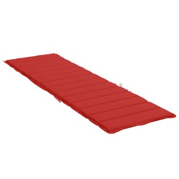 vidaXL Μαξιλάρι Ξαπλώστρας Κόκκινο 200x60x3cm από Ύφασμα Oxford