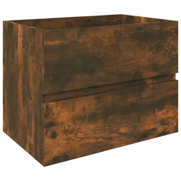 vidaXL Ντουλάπι Νιπτήρα Καπνιστή Δρυς 60x38,5x45cm από Επεξεργ. Ξύλο 1 τεμ.