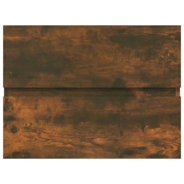 vidaXL Ντουλάπι Νιπτήρα Καπνιστή Δρυς 60x38,5x45cm από Επεξεργ. Ξύλο 1 τεμ.