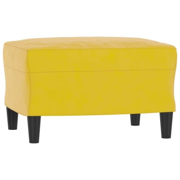 vidaXL Υποπόδιο Κίτρινο 60x50x41cm Βελούδινο 1 τεμ.