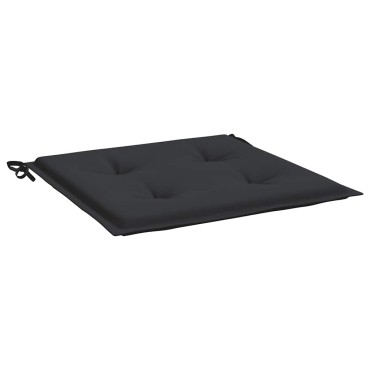 vidaXL Μαξιλάρια Καρέκλας Κήπου 6 τεμ. Μαύρα 40x40x4cm Υφασμάτινα