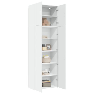 vidaXL Ντουλάπι Λευκό 80x42,5x249cm από Επεξεργασμένο Ξύλο 1 τεμ.