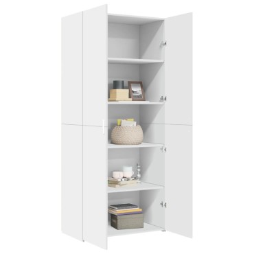 vidaXL Ντουλάπι Λευκό 80x42,5x185cm από Επεξεργασμένο Ξύλο 1 τεμ.