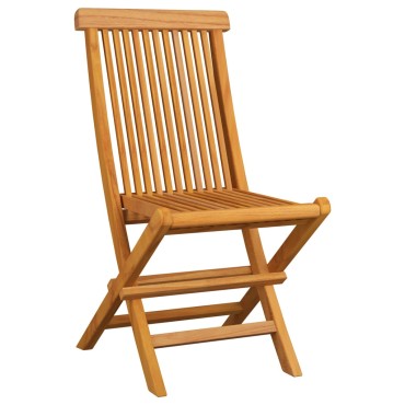 vidaXL Καρέκλες Κήπου 8 τεμ. Μασίφ Ξύλο Teak με Κόκκινα Καρό Μαξιλάρια 47x60x89cm