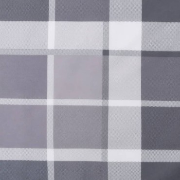vidaXL Μαξιλάρι Ξαπλώστρας Γκρι Καρό 200x60x3cm από Ύφασμα Oxford