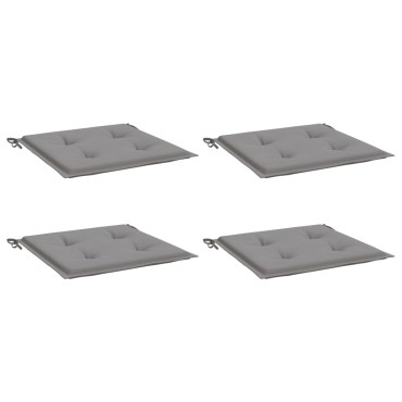 vidaXL Μαξιλάρια Καρέκλας Κήπου 4 τεμ. Γκρι 50x50x3cmΎφασμα Oxford