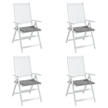 vidaXL Μαξιλάρια Καρέκλας Κήπου 4 τεμ. Γκρι 50x50x3cmΎφασμα Oxford