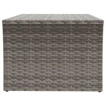 vidaXL Τραπεζάκι Σαλονιού Γκρι 100x50x40cm από Συνθετικό Ρατάν 1 τεμ.