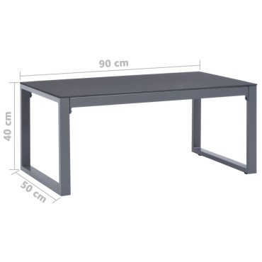 vidaXL Τραπέζι Σαλονιού 90x50x40cm από Αλουμίνιο 1 τεμ.