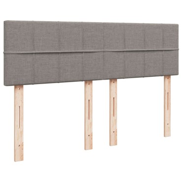 vidaXL Κρεβάτι Boxspring με Στρώμα Taupe 160x200 εκ. Υφασμάτινο