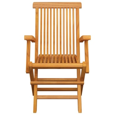 vidaXL Καρέκλες Κήπου 6 τεμ. Μασίφ Ξύλο Teak Φωτεινά Πράσινα Μαξιλάρια 55x60x89cm