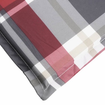 vidaXL Μαξιλάρι Ξαπλώστρας Κόκκινο Καρό 200x70x3cm από Ύφασμα Oxford