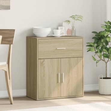 vidaXL Βοηθητικό Ντουλάπι Sonoma Δρυς 60x31x70cm Επεξεργασμένο Ξύλο 1 τεμ.