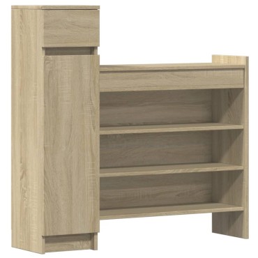 vidaXL Παπουτσοθήκη Sonoma Δρυς 100,5x28x100cm από Επεξεργασμένο Ξύλο