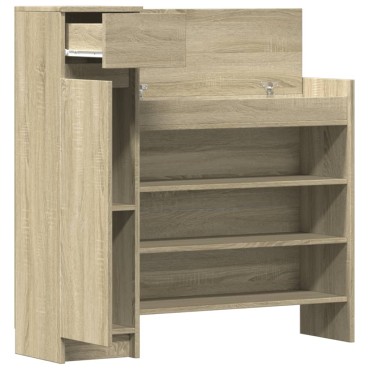 vidaXL Παπουτσοθήκη Sonoma Δρυς 100,5x28x100cm από Επεξεργασμένο Ξύλο