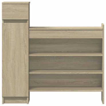 vidaXL Παπουτσοθήκη Sonoma Δρυς 100,5x28x100cm από Επεξεργασμένο Ξύλο