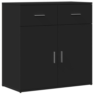 vidaXL Ραφιέρα Μαύρη 79x38x80cm από Επεξεργασμένο Ξύλο 1 τεμ.