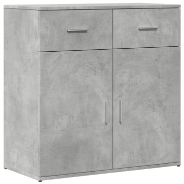 vidaXL Ντουλάπι Γκρι Σκυροδέματος 79x38x80cm Επεξεργασμένο Ξύλο 1 τεμ.