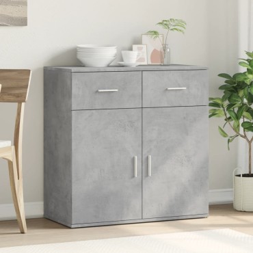 vidaXL Ντουλάπι Γκρι Σκυροδέματος 79x38x80cm Επεξεργασμένο Ξύλο 1 τεμ.