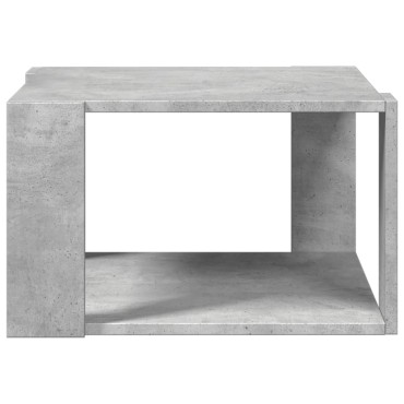 vidaXL Τραπεζάκι Σαλονιού Γκρι Σκυροδ. 51,5x51,5x30cm Επεξεργασμ. Ξύλο 1 τεμ.