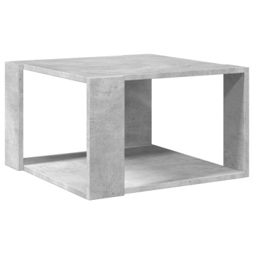vidaXL Τραπεζάκι Σαλονιού Γκρι Σκυροδ. 51,5x51,5x30cm Επεξεργασμ. Ξύλο 1 τεμ.
