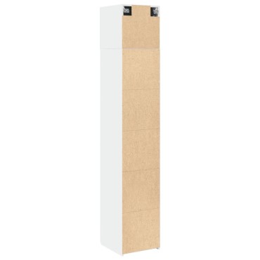 vidaXL Ντουλάπι Αποθήκευσης Στενό Λευκό 40x42,5x225cm Επεξεργ. Ξύλο 1 τεμ.