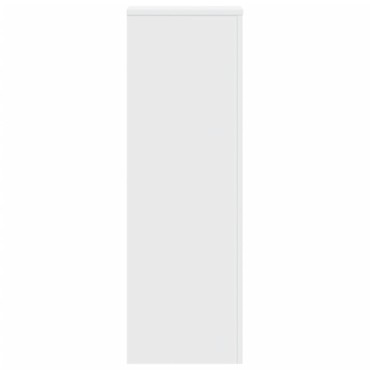 vidaXL Βάση Γλάστρας Λευκό 33x33x100 εκ. από Επεξεργασμένο Ξύλο