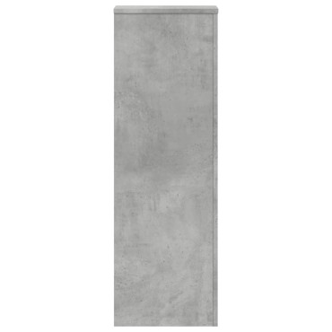 vidaXL Βάσεις Φυτών 2 τεμ. Γκρι Σκυρ. 33x33x100 εκ. Επεξεργασμένο Ξύλο
