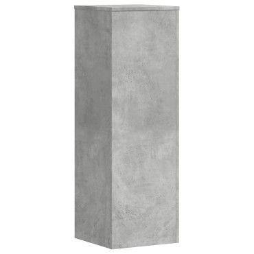 vidaXL Βάσεις Φυτών 2 τεμ. Γκρι Σκυρ. 33x33x100 εκ. Επεξεργασμένο Ξύλο
