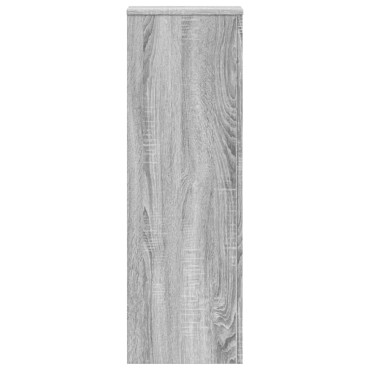 vidaXL Βάσεις Φυτών 2 Τεμ. Γκρι Sonoma 33x33x100εκ. Επεξεργασμένο Ξύλο