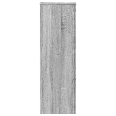 vidaXL Βάσεις Φυτών 2 Τεμ. Γκρι Sonoma 33x33x100εκ. Επεξεργασμένο Ξύλο