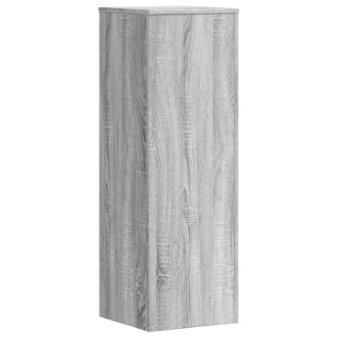 vidaXL Βάσεις Φυτών 2 Τεμ. Γκρι Sonoma 33x33x100εκ. Επεξεργασμένο Ξύλο