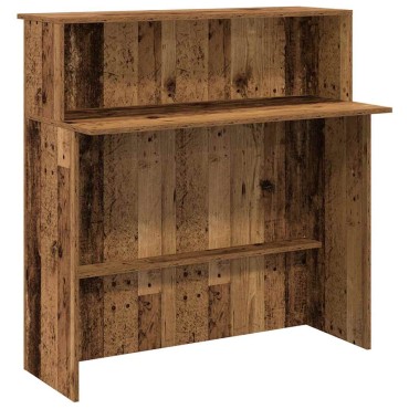 vidaXL Γραφείο υποδοχής Παλιό Ξύλο 100x50x103,5cm Επεξεργασμένο Ξύλο 1 τεμ.