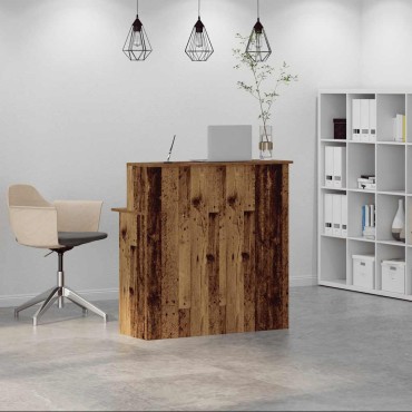 vidaXL Γραφείο υποδοχής Παλιό Ξύλο 100x50x103,5cm Επεξεργασμένο Ξύλο 1 τεμ.