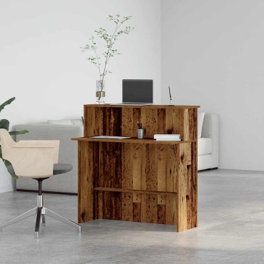 vidaXL Γραφείο υποδοχής Παλιό Ξύλο 100x50x103,5cm Επεξεργασμένο Ξύλο 1 τεμ.