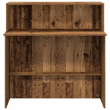 vidaXL Γραφείο υποδοχής Παλιό Ξύλο 100x50x103,5cm Επεξεργασμένο Ξύλο 1 τεμ.