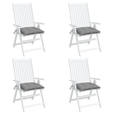 vidaXL Μαξιλάρια Καρέκλας Κήπου 4 τεμ. Γκρι 40x40x7cm Υφασμάτινα