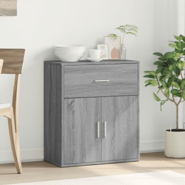 vidaXL Βοηθητικό Ντουλάπι Γκρι Sonoma 60x31x70cm Επεξεργασμένο Ξύλο 1 τεμ.