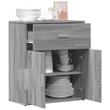 vidaXL Βοηθητικό Ντουλάπι Γκρι Sonoma 60x31x70cm Επεξεργασμένο Ξύλο 1 τεμ.