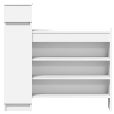 vidaXL Παπουτσοθήκη Λευκή 100,5x28x100cm από Επεξεργασμένο Ξύλο