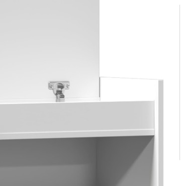 vidaXL Παπουτσοθήκη Λευκή 100,5x28x100cm από Επεξεργασμένο Ξύλο