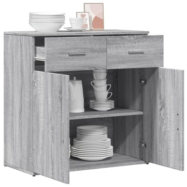 vidaXL Μπουφές Γκρι Sonoma 79x38x80cm από Επεξεργασμένο Ξύλο 1 τεμ.