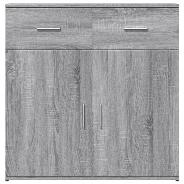 vidaXL Μπουφές Γκρι Sonoma 79x38x80cm από Επεξεργασμένο Ξύλο 1 τεμ.