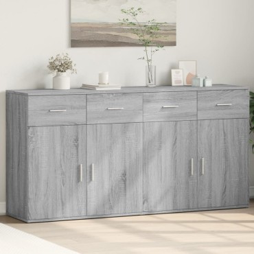 vidaXL Βοηθητικά Ντουλάπια 2 τεμ. Γκρι Sonoma 79x38x80cm Επεξ. Ξύλο