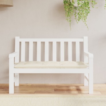 vidaXL Μαξιλάρι Πάγκου Κήπου Κρεμ 120x50x7cm Ύφασμα Oxford