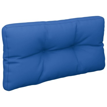 vidaXL Μαξιλάρι Παλέτας Μπλε Ρουά 80x40x12cm Υφασμάτινο