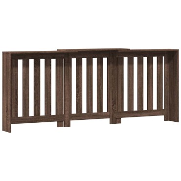 vidaXL Κάλυμμα Καλοριφέρ Καφέ Δρυς 205x21,5x83,5εκ. Επεξεργασμένο Ξύλο